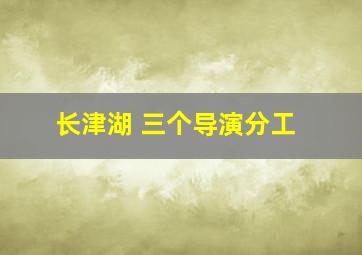 长津湖 三个导演分工